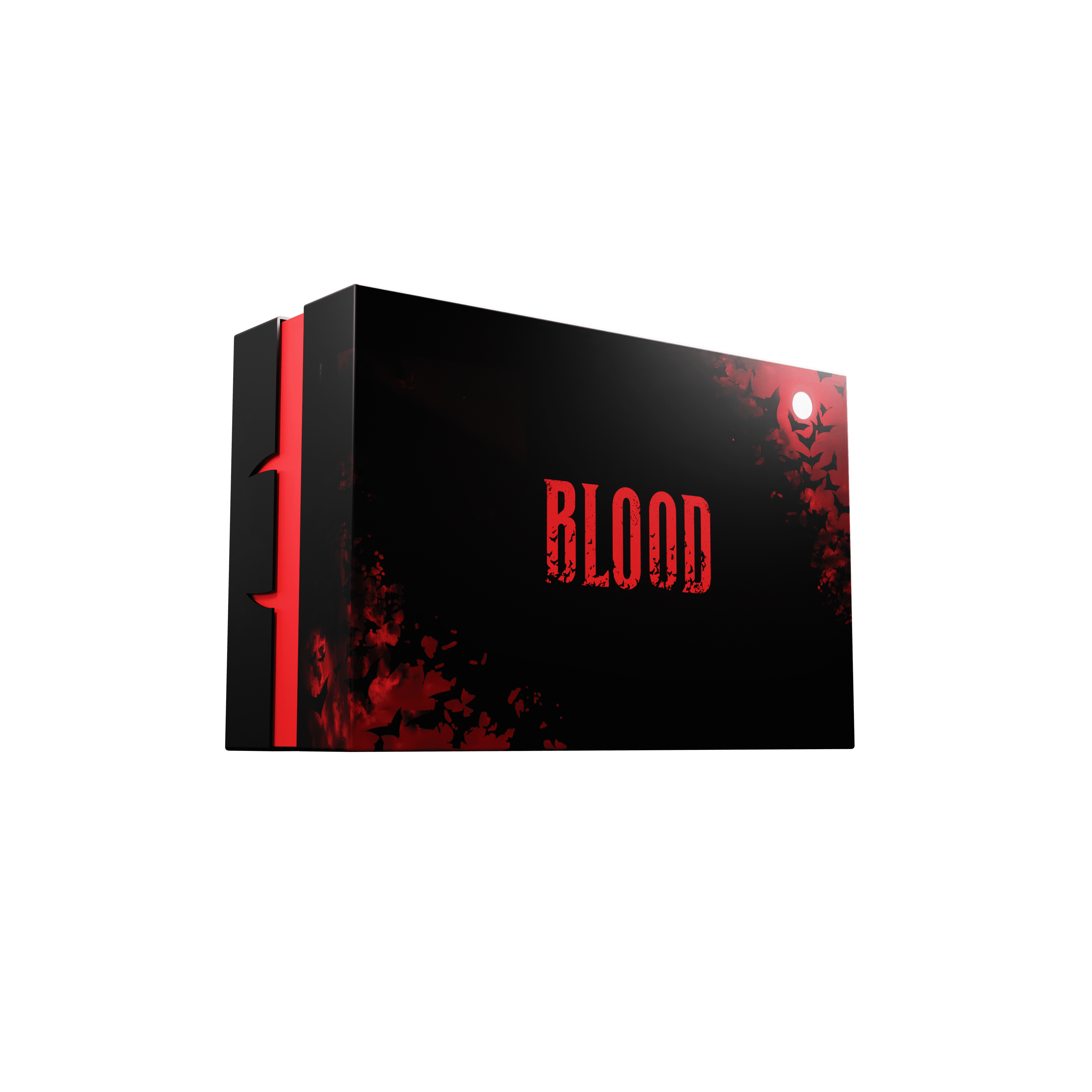 Blood: Premium Edition (PREORDER) - Black rectangular game box with red blood splatter graphics and bold red "BLOOD" text on the front.