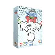 Zero Two Five (PREORDER) - Card game box with hands in white gloves making gestures, colorful "Zero Two Five" title on light blue dotted background.