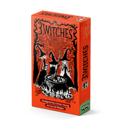 3 Witches - Orange card game box featuring three witches stirring a cauldron with black, white, and red illustrations.
