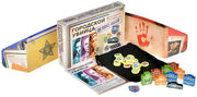 Intent to Kill: Upgrade Pack (PREORDER) - Deduction strategy game upgrade pack including colorful character tokens, a black fabric pouch, and boxes with Cyrillic text