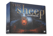 The Sheep (PREORDER) - Dark blue board game box titled "The Sheep" with an eerie glowing sheep in a shadowy stone wall setting.