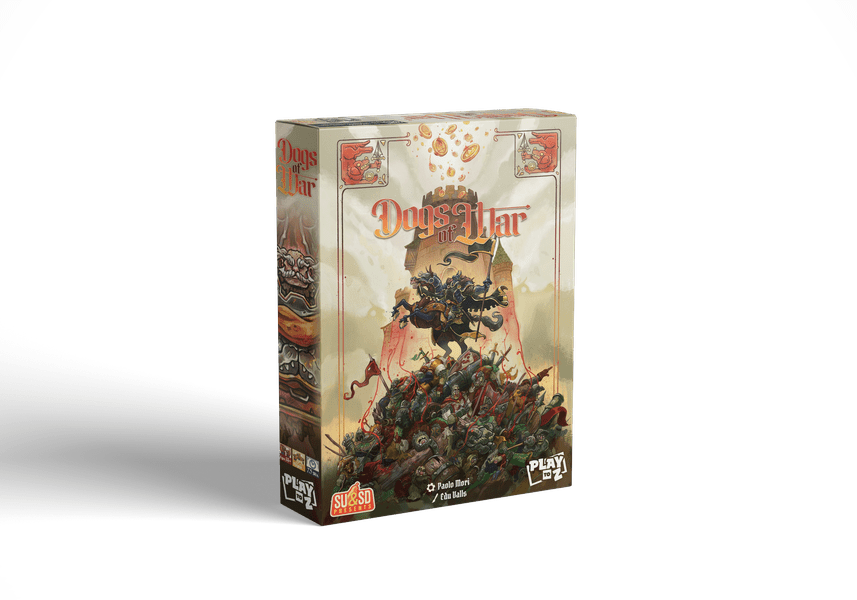 Dogs of War (PREORDER) - Dogs of War strategy board game box featuring fantasy warriors in battle, dark and fiery artwork.