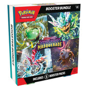 Pokemon Scarlet & Violet 6 Twilight Masquerade Booster Bundle - Pokemon Scarlet & Violet Twilight Masquerade booster bundle box with colorful Pokémon artwork, showing six included booster.