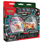 Pokémon TCG: Charizard ex League Battle Deck - Pokémon TCG Charizard ex League Battle Deck with red and green top, featuring Charizard EX card and game accessories in.