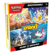 Pokémon TCG: Scarlet & Violet 8: Surging Sparks: Booster Bundle - Pokémon TCG Scarlet & Violet Surging Sparks booster bundle box with vibrant Pokémon artwork and six booster packs included.