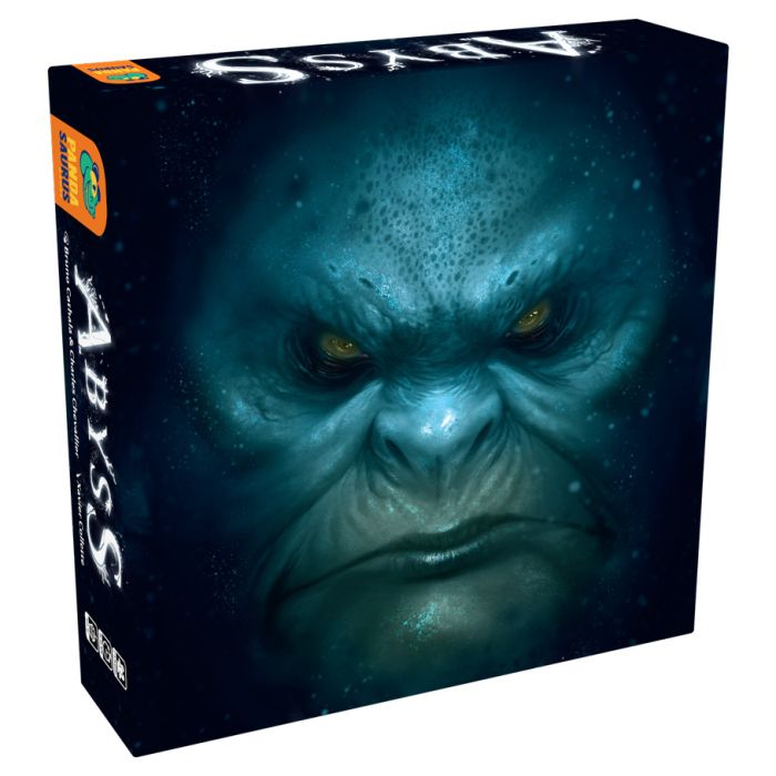 Abyss - Dark blue box with a menacing, deep-sea creature face featuring glowing yellow eyes and textured skin, labeled Abyss.