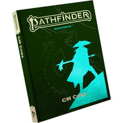 Pathfinder Game Master Core Special Edition (Second Edition) - Dark green hardcover book with metallic turquoise silhouette of a cloaked figure wielding a weapon, titled Pathfinder GM.