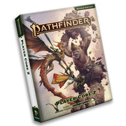 Pathfinder Player Core 2 - Softcover Pathfinder Player Core 2 rulebook with fantasy artwork of a winged warrior and stone giant on cover.