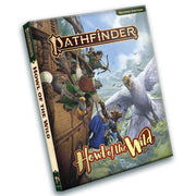 Pathfinder 2E: Howl of the Wild - Pathfinder 2E hardcover book with colorful fantasy cover art showing adventurers facing a large white bird in a forest.