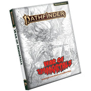 Pathfinder 2E: War of Immortals SK - Pathfinder War of Immortals hardcover book with detailed fantasy line art and bold red title text.