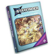 Starfinder 2E: Galaxy Guide Retail Cover Edition - Hardcover RPG book with blue cover titled "Starfinder Galaxy Guide" featuring vibrant cosmic artwork and purple accents.