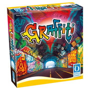 Graffiti - Colorful Graffiti-themed board game box with vibrant street art in tunnel scene and bold title lettering.