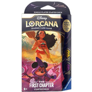 Lorcana Trading Card Game: The First Chapter Starter Deck - Amber & Amethyst - Disney Lorcana trading card game starter deck box featuring a colorful illustration of a girl in a flowing orange dress and.