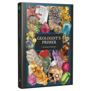 Geologist’s Primer - Book titled Geologist’s Primer with colorful mineral and crystal illustrations on black cover.