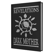 Vampire: The Masquerade: 5th Edition: Revelations of the Dark Mother Accessory - Black hardcover book with silver gothic text "Revelations Dark Mother" and a circular sun and leaf emblem on the cover.