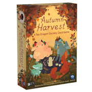 Autumn Harvest: A Tea Dragon Society Card Game - Autumn Harvest card game box featuring colorful illustrated tea dragons in autumn leaves and warm earthy tones.