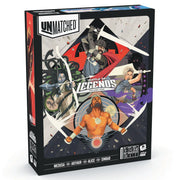 Unmatched Battle Of Legends Volume 1 - Board game box featuring dynamic fantasy warriors in action poses on a black background, titled Unmatched Battle of Legends.