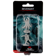 D&D Nolzur's Marvelous Miniatures: Revenant - Unpainted gray resin D&D miniatures of two revenant figures in dynamic poses, packaged in clear blister pack with black and.