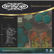 Heroscape: The Swamps of Valhalla Terrain Expansion - Heroscape terrain expansion featuring translucent green swamp bases and reddish-brown plant pieces in various sizes for.