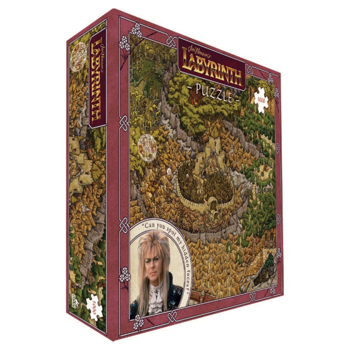 Puzzle: Jim Henson's Labyrinth 1000 Piece - Jim Henson's Labyrinth 1000-piece puzzle box featuring detailed fantasy labyrinth artwork with earthy tones and character.