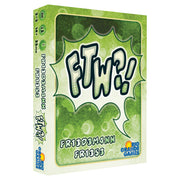 FTW?! - Green rectangular box with bold white and black comic-style text "FTW?!" and playful abstract background, labeled as a card.