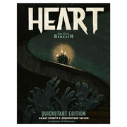 Heart: Quickstart Edition 2024 - Dark fantasy RPG cover with eerie hands reaching upward and glowing candlelight above the title Heart.