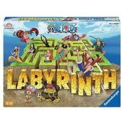 Labyrinth: One Piece - Labyrinth board game box featuring a green maze with One Piece characters and large stone-textured yellow "LABYRINTH" text.