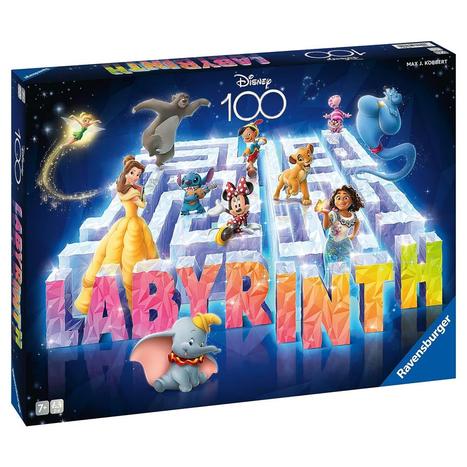 Labyrinth: Disney 100th Anniversary - Colorful Labyrinth board game box featuring Disney 100th Anniversary characters on a glowing maze background.