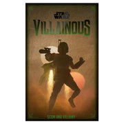 Star Wars Villainous: Scum & Villainy - Scum & Villainy game box featuring silhouette of a blaster-wielding character against a glowing orange sunset background.