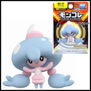 Pokemon MS-48 Hattrem - Blue and pink Hattrem figurine with large hat and curled hair, standing on white base.