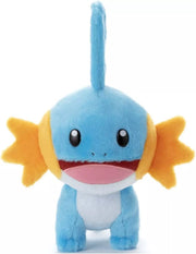 Pokémon I Choose You! - 8" Mudkip Plush - Blue and orange Mudkip plush with large eyes, open pink mouth, and upright tail, 8 inches tall.