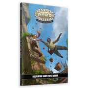 Savage Worlds Adventure Edition Player's Book - Savage Worlds RPG book with blue sky background, featuring characters falling amid flying debris on cover.