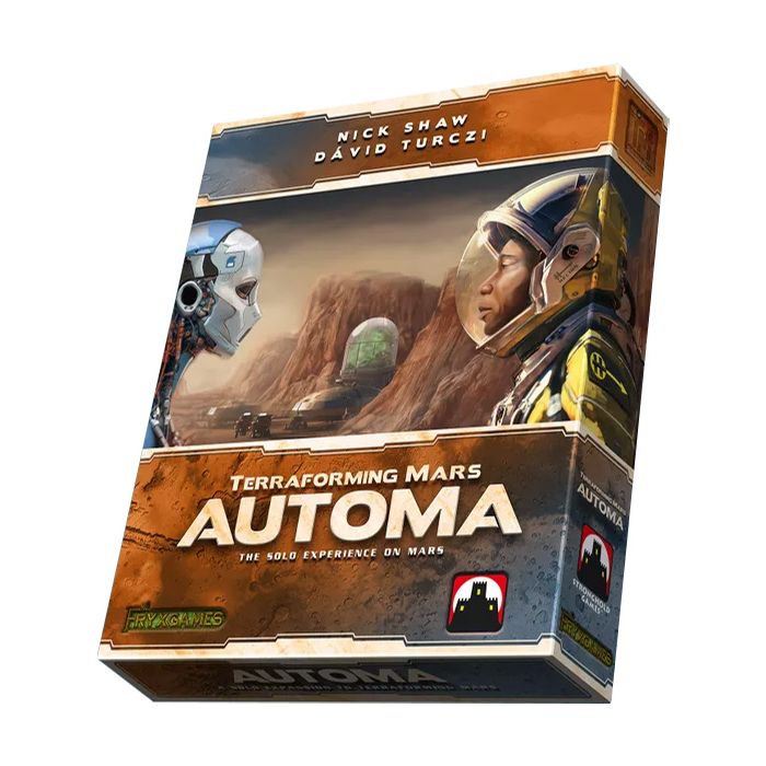 Terraforming Mars: Automa Expansion - Automa Expansion box with sci-fi artwork of a robot and astronaut facing each other against a Mars landscape background.