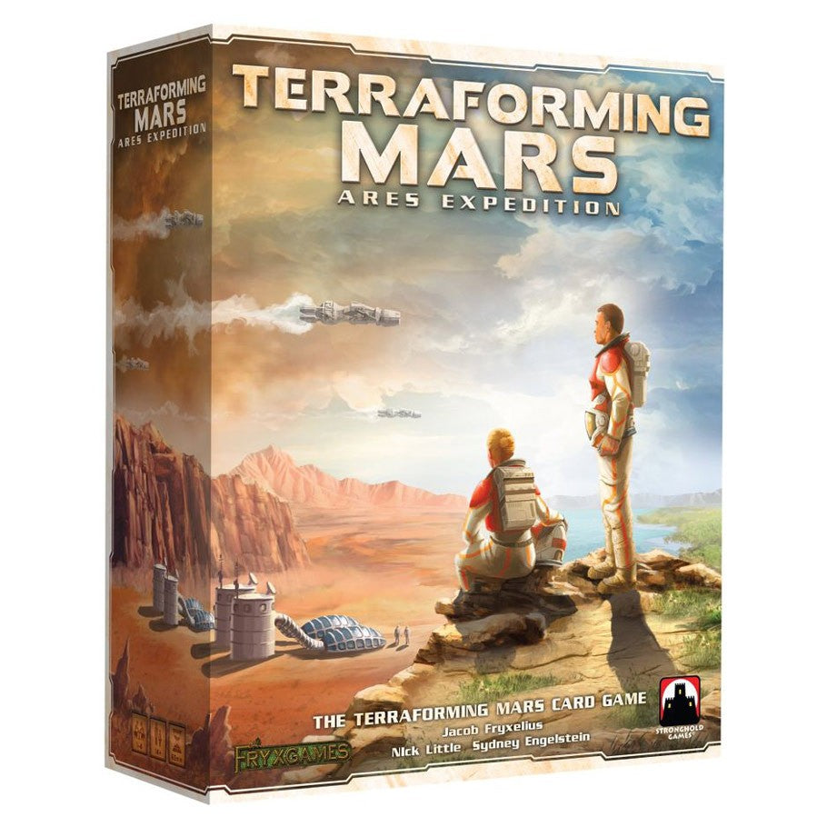 Terraforming Mars: Ares Expedition - Ares Expedition board game box with astronauts and Martian landscape in warm orange and brown tones.