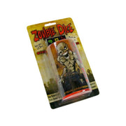 Zombie Dice - Zombie Dice game packaging with cartoon zombie holding dice, yellow background, and red lettering.