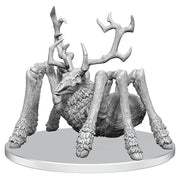 Pathfinder Battles Deep Cuts: Suvarden - Gray resin miniature of a six-legged creature with antlers and a textured, scaled body on a round base.