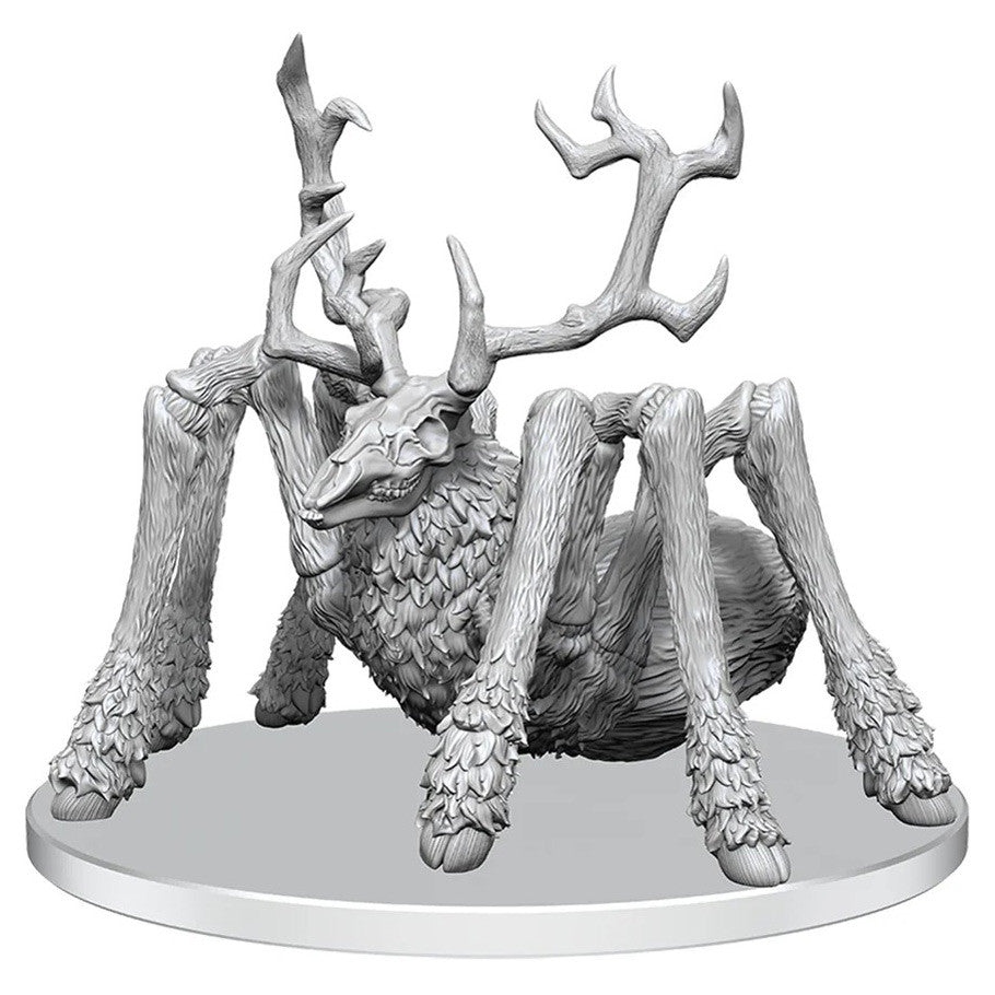 Pathfinder Battles Deep Cuts: Suvarden - Gray resin miniature of a six-legged creature with antlers and a textured, scaled body on a round base.