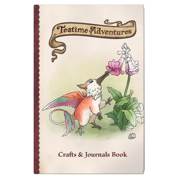 Teatime Adventures 2E: Player's Craft Book - Soft cream cover with burgundy spine, colorful hummingbird and flowers illustration, title "Teatime Adventures" in.