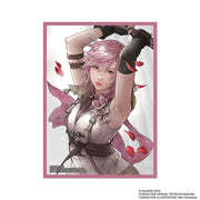 Square Enix Card Sleeves: Final Fantasy - Lightning - Card sleeve with pink-haired female character in fantasy armor, surrounded by red petals, bordered in soft purple.