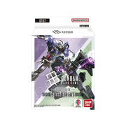 Gundam Card Game - Celestial Drive Starter Deck - Gundam Card Game Celestial Drive Starter Deck box featuring dynamic artwork of a blue and purple Gundam robot with weapons.
