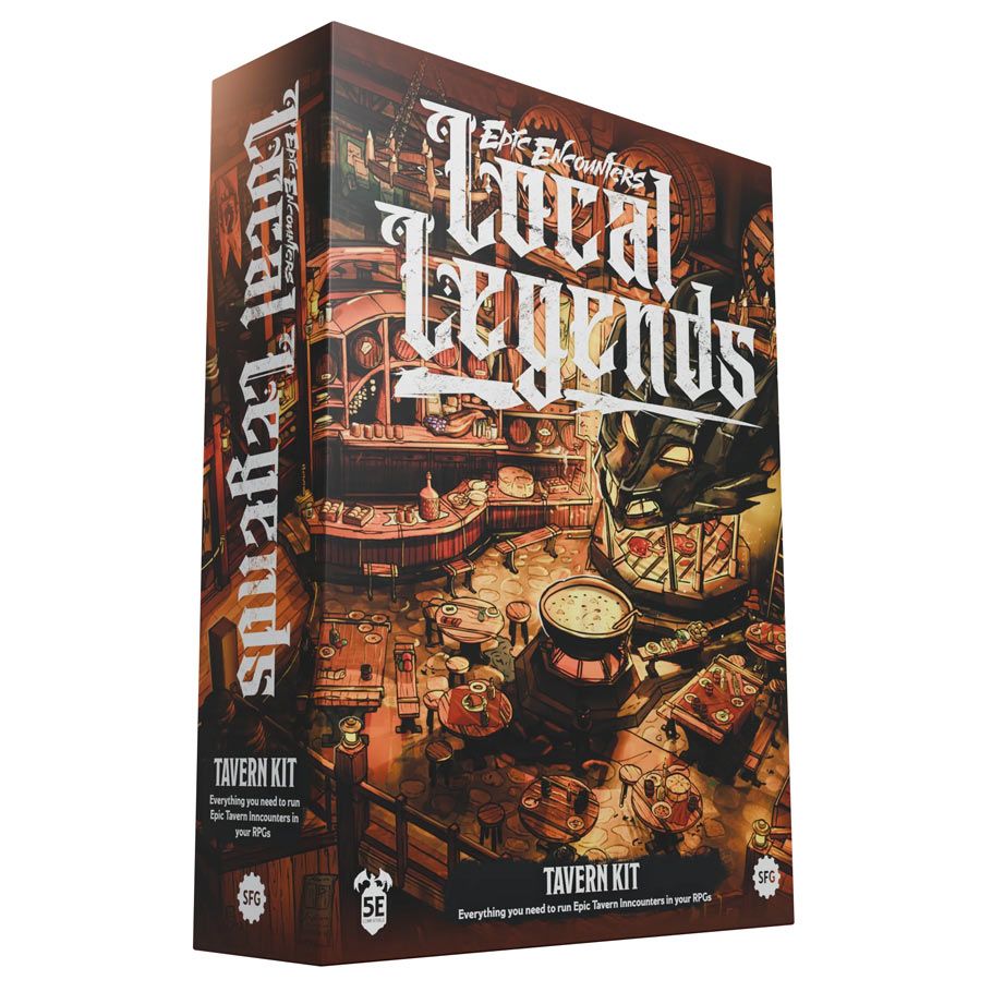 Epic Encounters: Local Legends Tavern Kit - Epic Encounters Local Legends Tavern Kit box with fantasy tavern artwork in warm brown and orange tones.