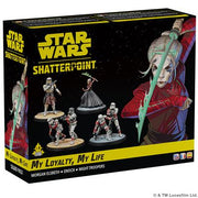 Star Wars: Shatterpoint - My Loyalty, My Life Squad Pack - Star Wars Shatterpoint strategy game set with detailed character miniatures and illustrated box art in black with yellow.