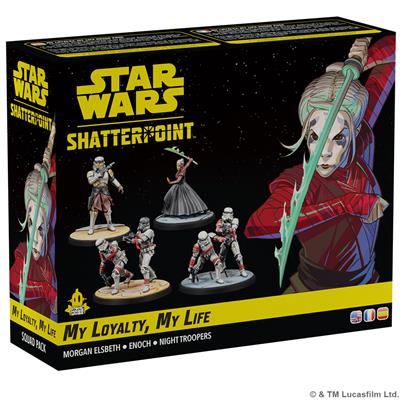 Star Wars: Shatterpoint - My Loyalty, My Life Squad Pack - Star Wars Shatterpoint strategy game set with detailed character miniatures and illustrated box art in black with yellow.