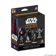 Star Wars: Legion - Imperial Specialists - Star Wars Legion Imperial Specialists box featuring detailed miniature figures of sci-fi soldiers and a droid with black and
