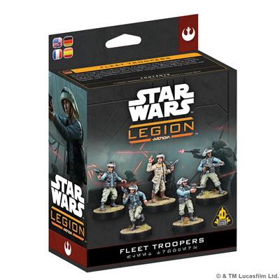 Star Wars: Legion - Fleet Troopers Unit - Star Wars Legion Fleet Troopers unit box featuring six detailed miniature soldiers in blue-gray uniforms with helmets and.