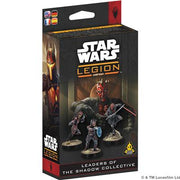 Star Wars: Legion - Leaders of the Shadow Collective - Legion Leaders of the Shadow Collective box featuring miniature figures of Star Wars characters in dynamic battle poses with