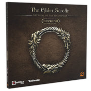 The Elder Scrolls: Betrayal of the Second Era: Elsweyr Expansion (PREORDER) - The Elder Scrolls Betrayal of the Second Era Elsweyr Expansion board game with dark brown background and silver dragon.