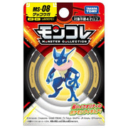 Pokemon MS-08 Greninja - Blue and pink Greninja figure with sleek ninja design on black and red Monster Collection packaging.