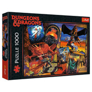 Puzzle - Origins of D&D 1000pc - Dungeons & Dragons themed 1000-piece puzzle box featuring vivid fantasy artwork with dragons, warriors, and mythical scenes.