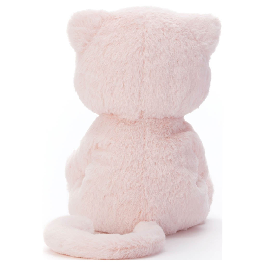 Pokemon Plush: Mew - Soft light pink plush toy with rounded ears, curled tail, and chubby body shown from the back.